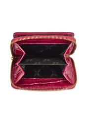 Pink croco women's wallet PORES-0888B-31(Z25), product view inside on white background.
