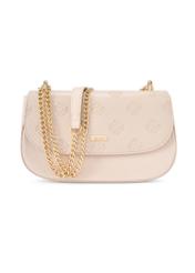 Cream messenger bag with monogram TOREC-1161-0B(W26) - front view of the product, on a white background.