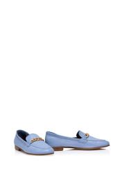 Women's leather moccasins with chain BUTYD-0914-62(W24)-05