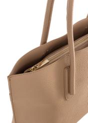 Beige women's shopper bag TOREC-0938-82(W24)-08