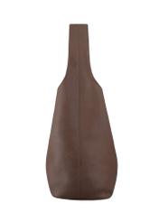 Brown leather shopper bag TORES-1372-1K(Z26) – side view of the product on a white background.