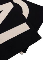 Black women's winter scarf SZADT-0151A-98(Z25), close-up of the product on a white background.
