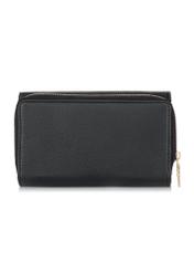 Large black leather women's wallet PORES-0801R-9I(W26), product view from the back on a white background.