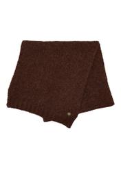 Brown women's scarf with wool SZADT-0227-1I(Z26), front product view on white background.