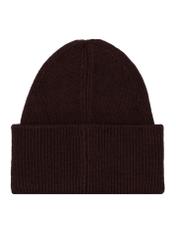 Brown men's viscose cap CZAMT-0098-1H(Z26), product view from the back on a light background.