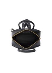 Black women's imitation leather backpack TOREC-1129-99(W26), product view inside on white background.