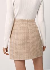 Women's beige mini skirt SPCDT-0079-81(Z23)-02