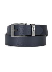 Navy blue leather men's belt PASMS-0127E-69(W25)-01