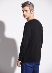 Black men's sweater SWEMT-0127-99(W23)-02