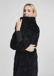 Women's fur coat with zipper closure FUTDF-0055-5501(Z22)-03