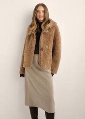 Women's wool fur coat FUTDW-0042-1D(Z26)