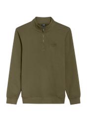 Men's khaki sweatshirt without hood BLZMT-0067-55(Z25) - front product view on white background.