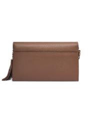 Light brown leather shoulder bag TORES-1418-1K(Z26), back view of the product on a white background.