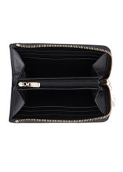 Black leather women's wallet PORES-0994-9I(Z26), product view inside on white background.