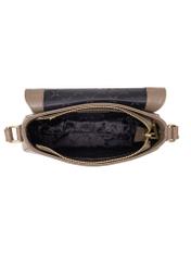 Brown leather women's postbag TORES-0972-80(W24)-05