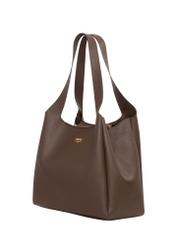 Brown classic women's shopper bag TOREC-1060-1H(Z26), diagonal product view on a white background.