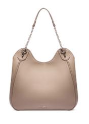 Women's shopper bag in cool beige color TOREC-1283-1K(Z26) - front view of the product, on a white background.