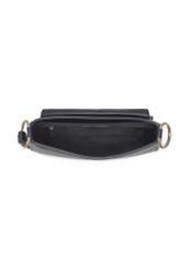 Black women's shoulder bag TOREC-1377-99(Z26) - product view from above, on a white background.