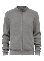 Gray men's sweater with zipper SWEMT-0137-91(Z24) pic. 4