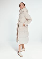 Light beige women's winter jacket KURDT-0534-80(Z24)-03