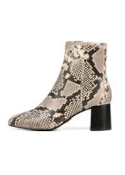 Leather high-heeled ankle boots with snakeskin pattern BUTYD-1218-86(Z25), side view of the product on a white background.-02