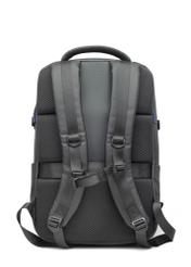 Black men's travel backpack TORMN-0392-9J(W26), product view from the back on a white background.