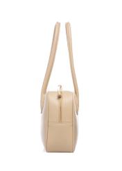 Beige women's shoulder bag TOREC-1232-1A(W26), side product view on white background.