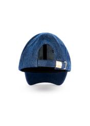 Unisex denim cap CZALT-0017-7H(W26) - back view of the product, on a white background.