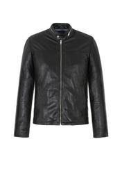 Men's leather jacket with stand-up collar KURMS-0261-5491(KS)-03