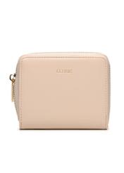 Beige small women's wallet POREC-0399A-1B(Z26) product view from the front on a white background.
