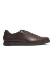 Brown men's leather shoes BUTYM-0513-1H(Z26), side view of the product on a white background.