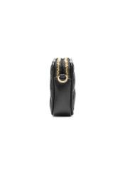 Classic black women's handbag TOREC-1103-99(Z25), side product view on white background.