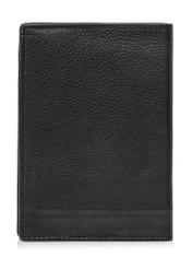 Black unzipped men's wallet PORMS-0626-99(Z24)-03