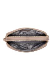 Small beige leather women's handbag TORES-0466D-81(Z25), product view inside on white background.