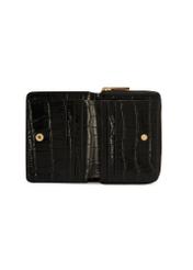 Black women's croco wallet PORES-0888-9G(W26), product view inside on white background.