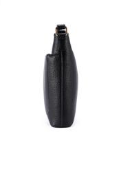 Black women's shoulder bag TOREC-1052-99(Z25), side view of the product on a white background.
