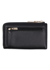 Black leather women's wallet PORES-0994-9I(Z26), back view of the product on a white background.