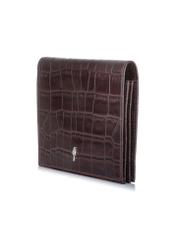 Women's small brown croco wallet PORES-0846-89(W23)-02