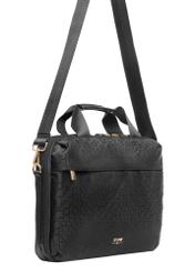 Black women's monogram bag TOREN-0299-99(W25), product view with strap on white background.