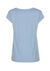 Light blue Women's T-shirt with applique TSHDT-0066-62(W22)-04