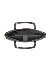 Black elegant women's handbag TOREC-1017-99(W25)-top view on a white background.