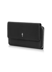 Large black leather women's wallet PORES-0801P-99(Z24)-04