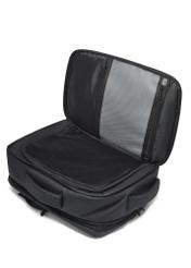 Black large travel backpack PLCMN-0018-99(Z26), product view inside on white background.