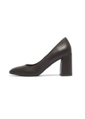 Women's dark brown leather pumps BUTYD-1307-1I(Z26). Side view on white background-02.