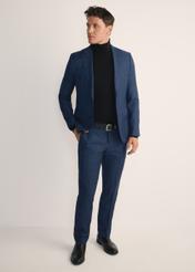 Men's navy blue jacket MARMT-0020-69(Z25), front view of the product on the model. Full silhouette visible.