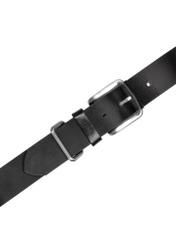 Black leather men's belt PASMS-0241-99(Z24)