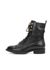 Black leather women's ankle boots BUTYD-1202-99(Z25)