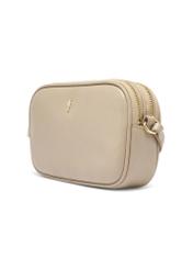 Small beige leather handbag TORES-1152-1B(Z26). Side view, diagonal, on a white background.
