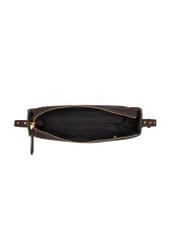 Brown suede women's handbag TORES-1383-1I(Z26) - product view from above, on a white background.