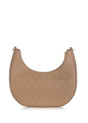 Beige imitation leather hobo handbag TOREC-0877-81(W24)-04